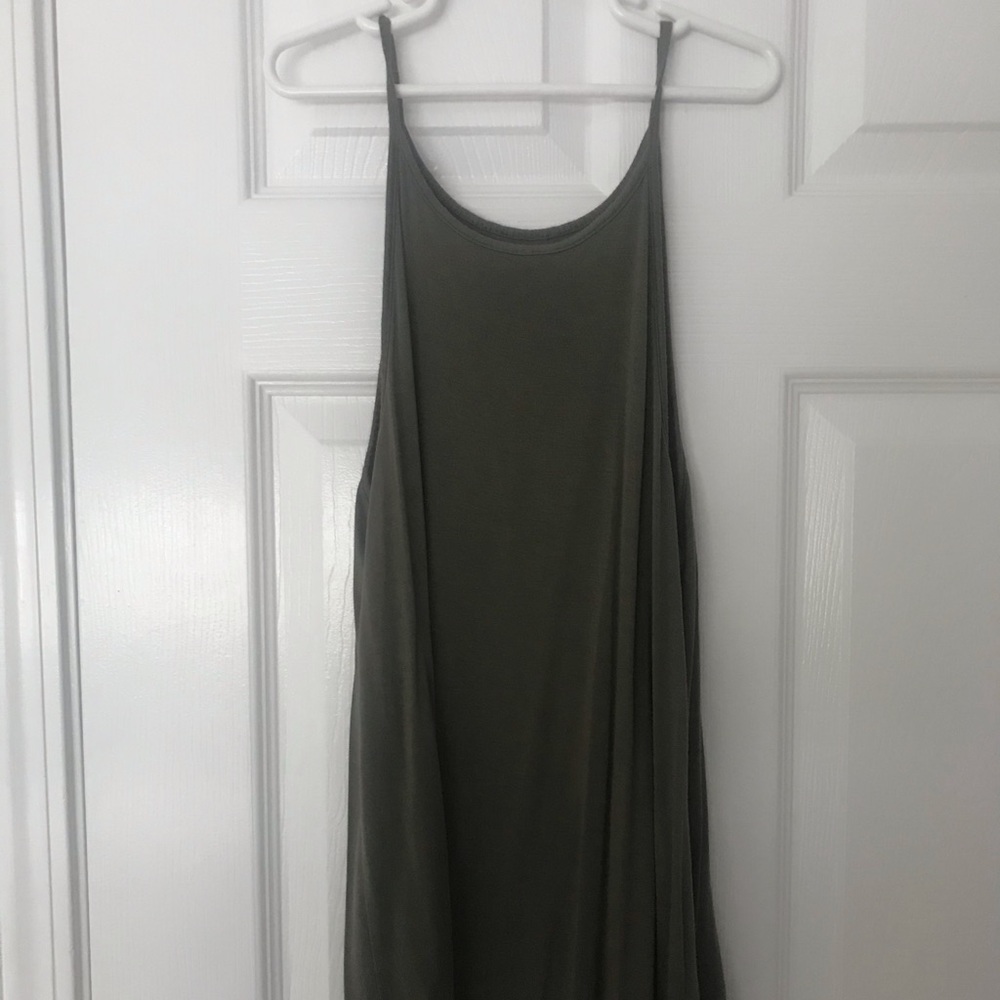 Army green tank top